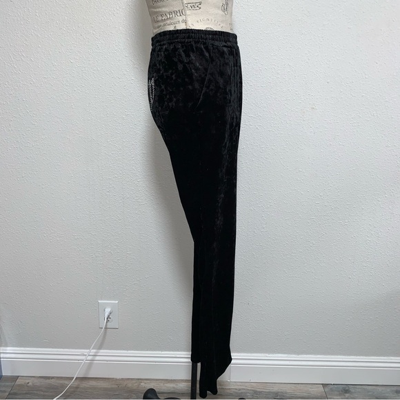 Juicy Couture Black Track Pants with Silver Accents - Picture 3 of 7